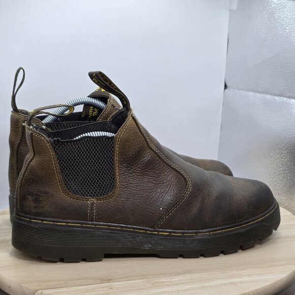 Dr Martens Men's Hardie Chelsea  Horse brown Leather ankle boots size Uk 9 US 10 - Picture 3 of 9